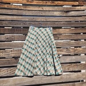 Vintage Alex Coleman California Pleated Wool Blend Skirt.